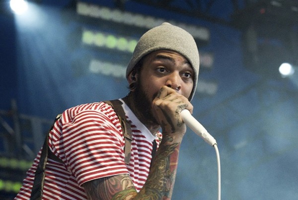 Lead singer Travis McCoy from American band Gym Class Heroes performs at the Good Vibrations Festival in Melbourne